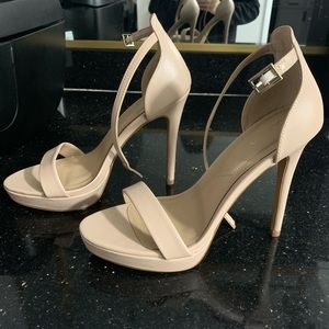 Aldo Varalith Nude Ankle Strap Stiletto Heels